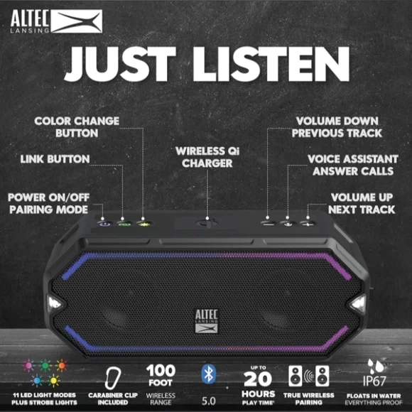 HydraBlast Wireless Portable Bluetooth Speaker - Picture 4 of 6